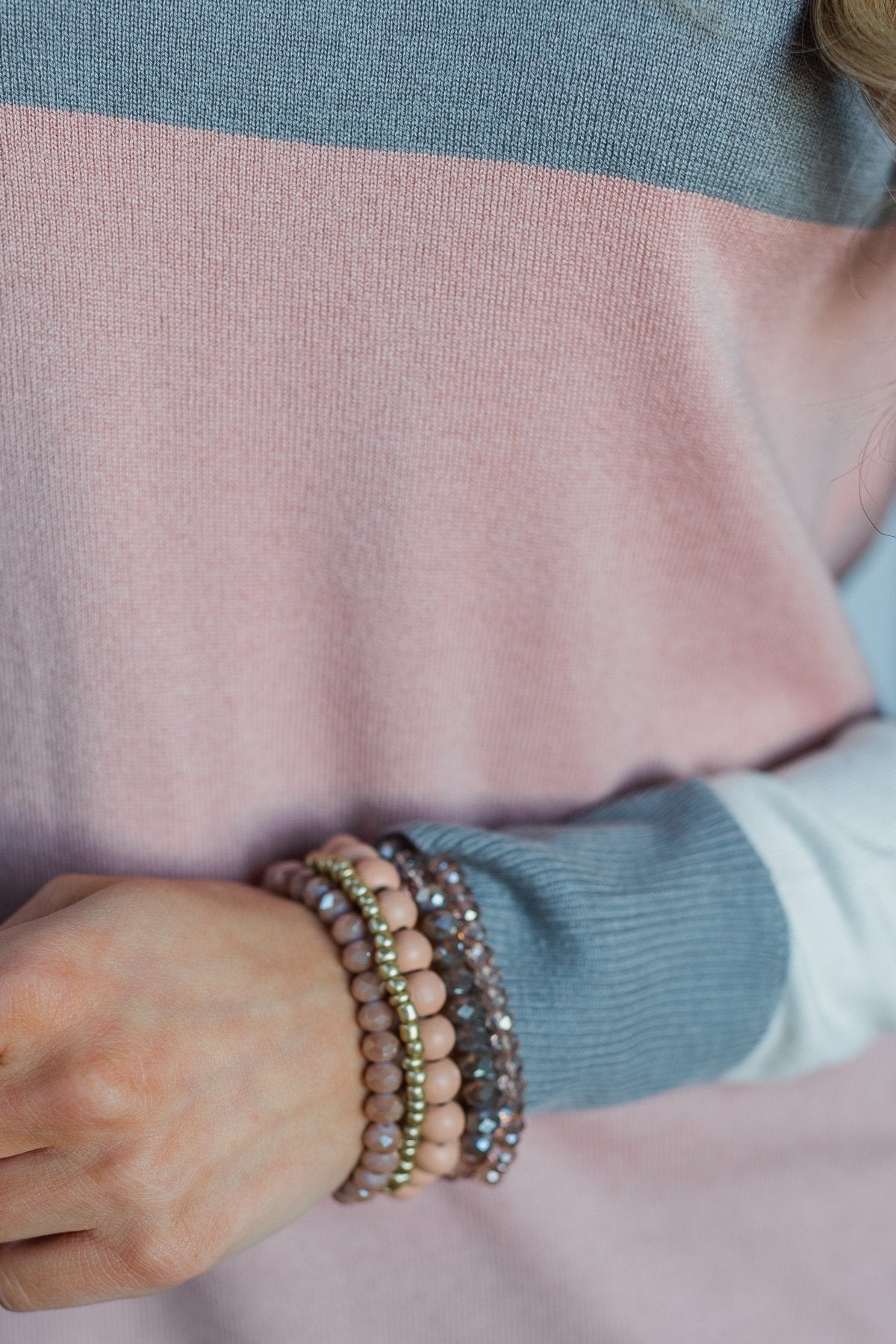 5 Layers of Perfect Bracelet Set- Pink Tones