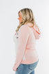 Simple Pleasures Floral & Stripes Hoodie- Light Peach