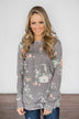 Beautiful Escape Light Grey Floral Hoodie