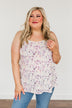Picture Perfect Spotted Print Tank Top- Ivory & Lavender