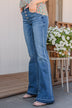 KanCan Button Fly Flare Jeans- Medium Mandy Wash