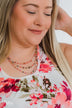 Branching Out Beaded Necklace- Pink