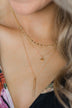 Pulse Perk- Three Tiered Drop Pendant Necklace - Gold