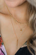 Pulse Perk~ Three Tiered Drop Pendant Necklace ~ Gold