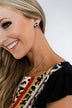 Leopard Circle Stud Earrings
