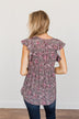 Gardens Of Flowers Floral Top- Grey & Pink