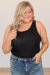 Captivating Views Knit Bodysuit- Black