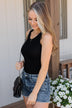 Captivating Views Knit Bodysuit- Black