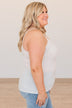 Happiness Is Within Ribbed Knit Tank- Ivory