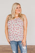 Put Your Head On My Shoulder Floral Tank Top- Grey