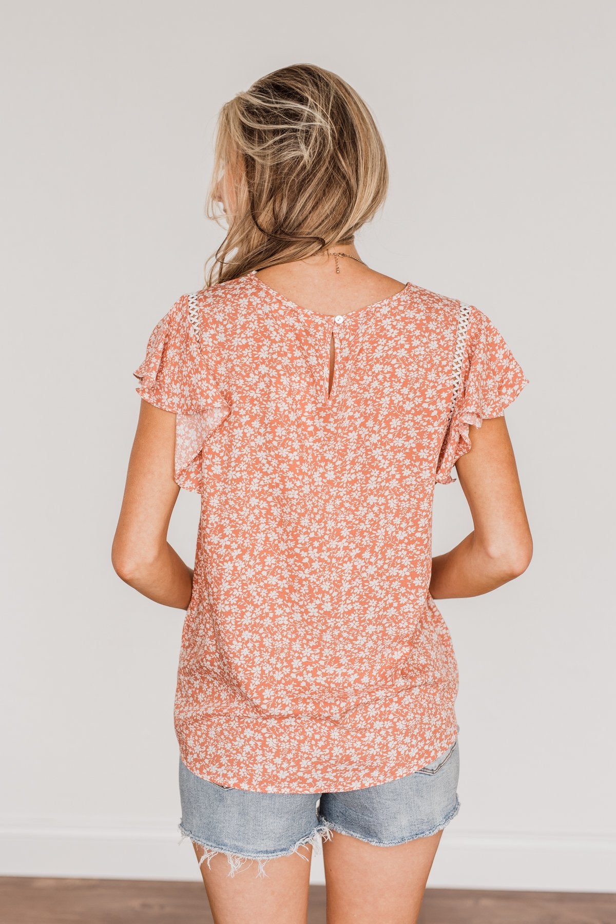 Jump For Joy Floral Blouse- Dusty Coral