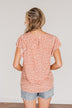 Jump For Joy Floral Blouse- Dusty Coral