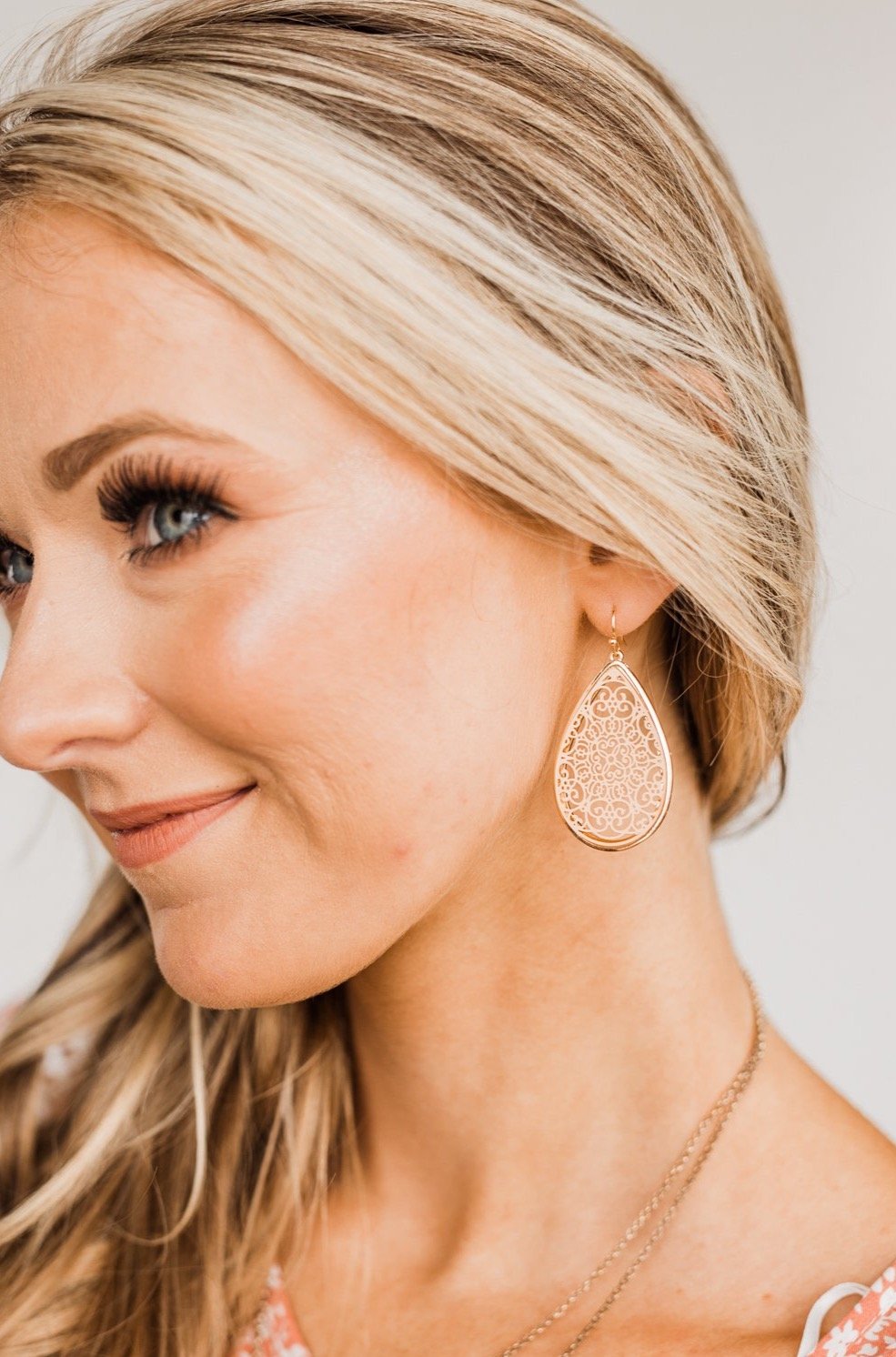 Charmed & Cheerful Gold Dangle Earrings- Neutral