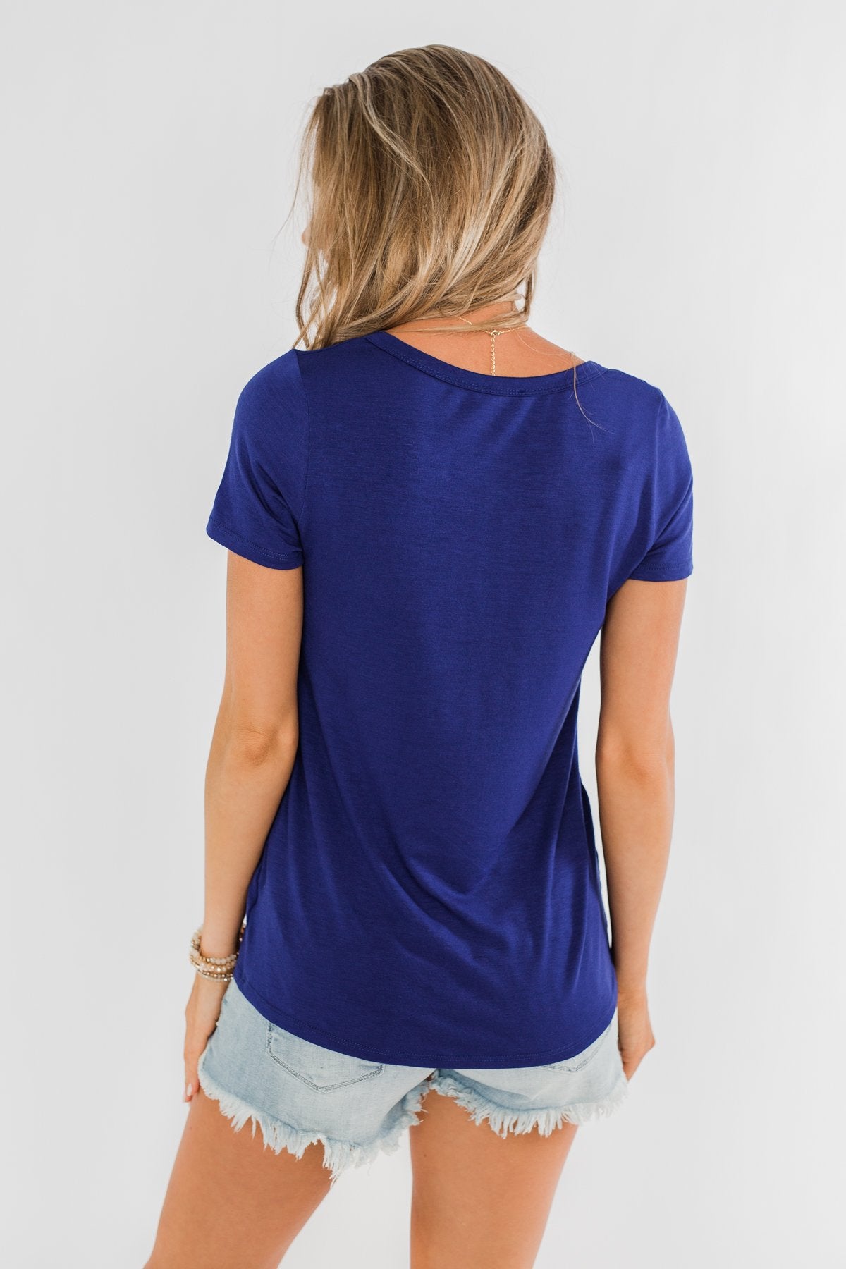 This is Me Notch Pocket Top- Royal Blue