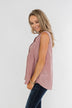 Fond Of You Speckled Sleeveless Blouse- Mauve