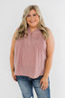 Fond Of You Speckled Sleeveless Blouse- Mauve