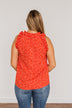 Enjoy Your Company Sleeveless Blouse- Bright Red
