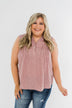 Fond Of You Speckled Sleeveless Blouse- Mauve