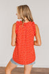 Enjoy Your Company Sleeveless Blouse- Bright Red