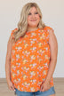 When We Last Spoke Floral Top- Orange