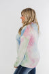 Tie Dye Cowl Neck Top- Pink, Blue, Mint