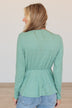 Wait For Me Long Sleeve Top- Dark Seafoam