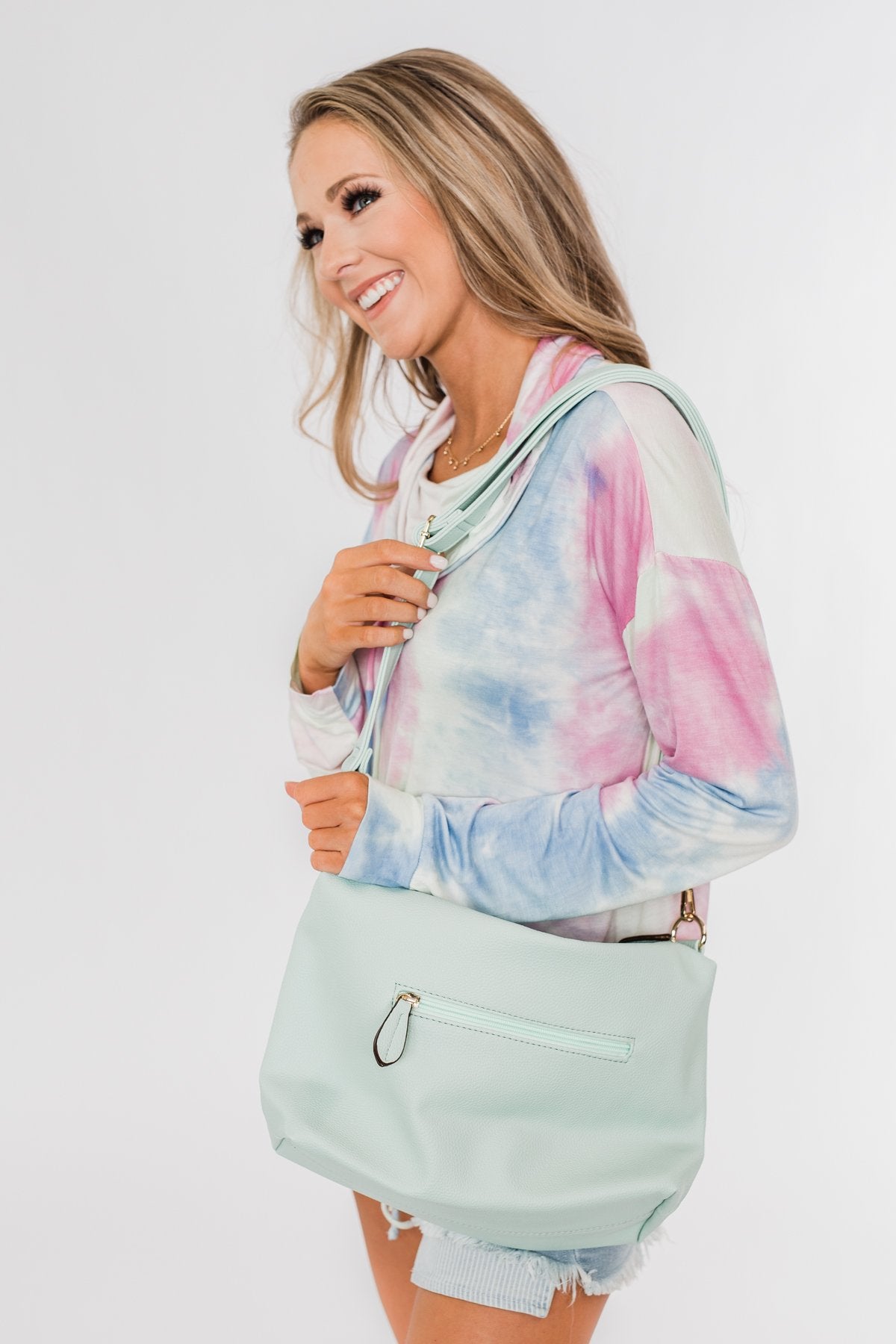 Bring on the Day Zipper Purse- Mint