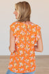 When We Last Spoke Floral Top- Orange