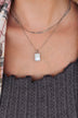 Longing Gazes Pendant Necklace- Silver