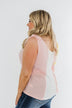 Once Again Color Block Tank Top- Pink, Off White, & Yellow