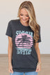 "Summer Lovin" Graphic Tee- Dark Charcoal