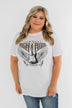 "Rock N Roll" Leopard Graphic Top- Off White