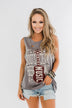 "Boots, Jeans, Beer, & Country Music" Graphic Tank Top- Charcoal