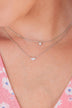 Can't Resist Me 2 Tier Necklace- Silver