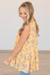 Better Every Time High-Neck Blouse- Yellow