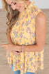 Better Every Time High-Neck Blouse- Yellow