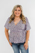 Grace Finds Me Floral Wrap Blouse- Lavender
