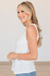 Thread & Supply Kiss Me Hard Ribbed Top- Off White