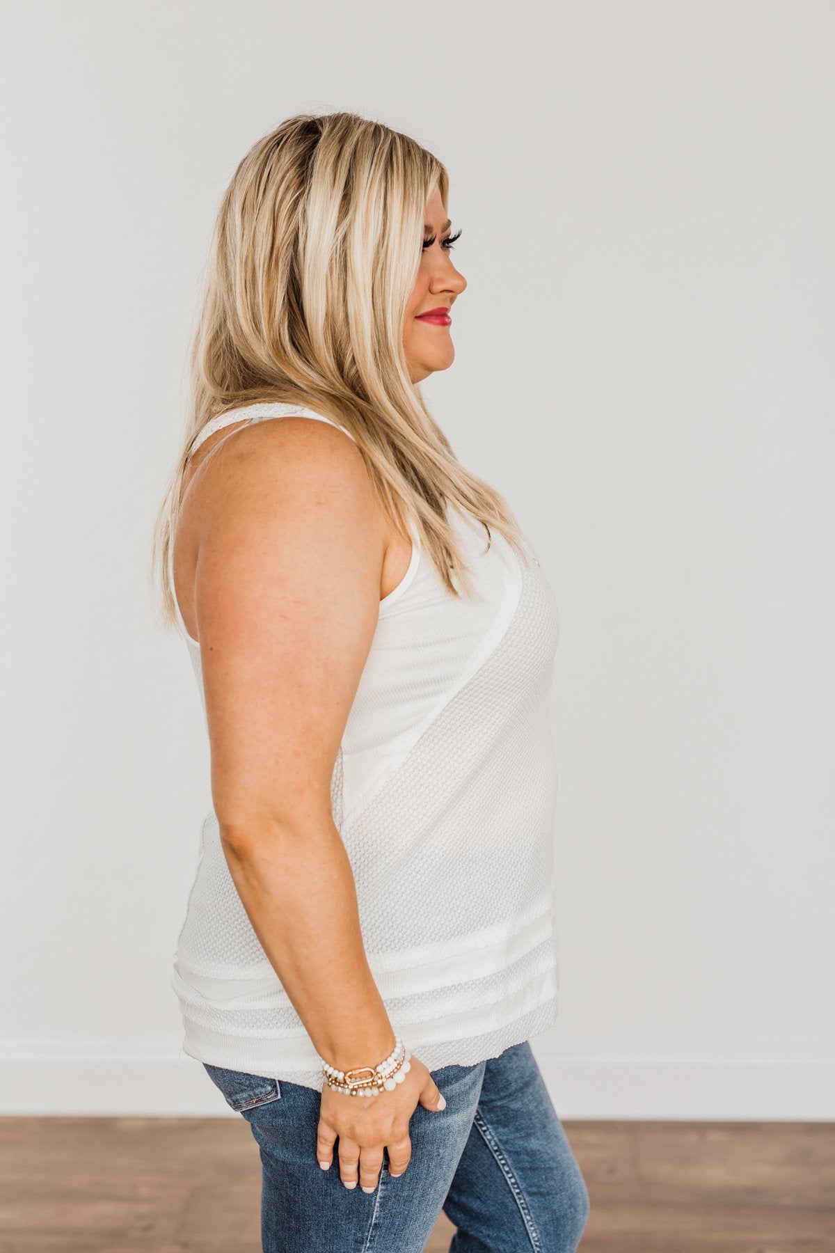 Set Yourself Free Knit Tank Top- Ivory