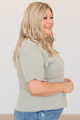 Thread & Supply One For All Speckled Top- Dusty Sage