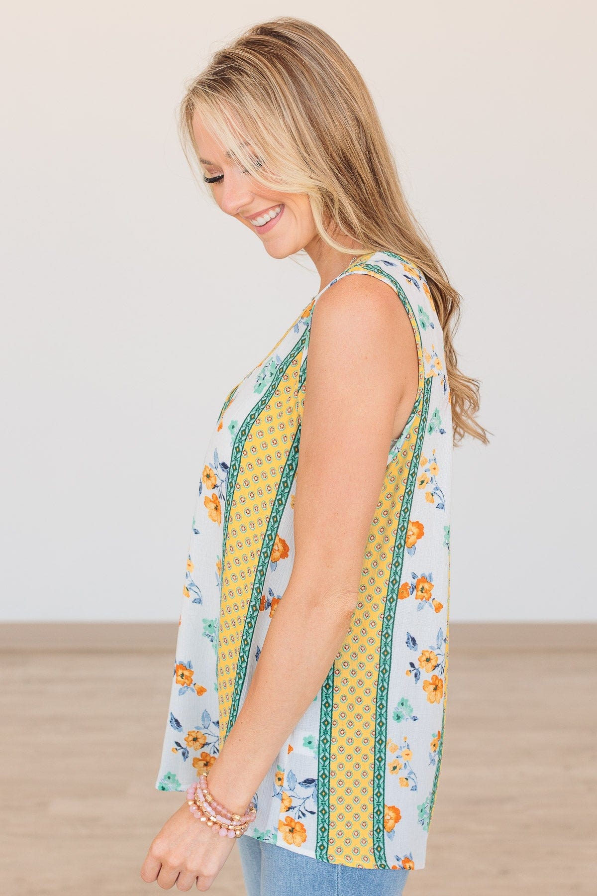 Wanting The World V-Neck Top- Ivory