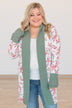 Soft For The Soul Floral Cardigan- Ivory & Sage