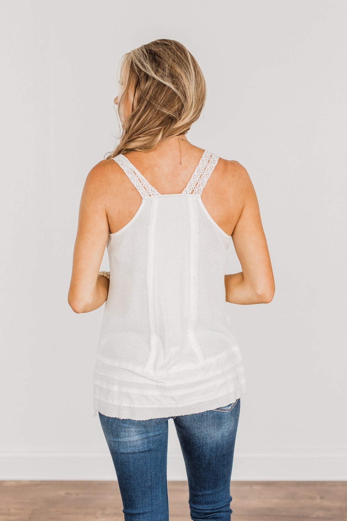 Set Yourself Free Knit Tank Top- Ivory