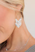 Blast From The Past Chevron Dangle Earrings- White