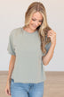 Thread & Supply One For All Speckled Top- Dusty Sage