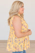 Better Every Time High-Neck Blouse- Yellow