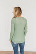 Better Than Ever Long Sleeve Knit Top- Sage