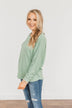 Here For A Good Time Knit Sweater- Sage