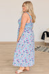 Bright Skies Floral Smocked Dress- Sky Blue