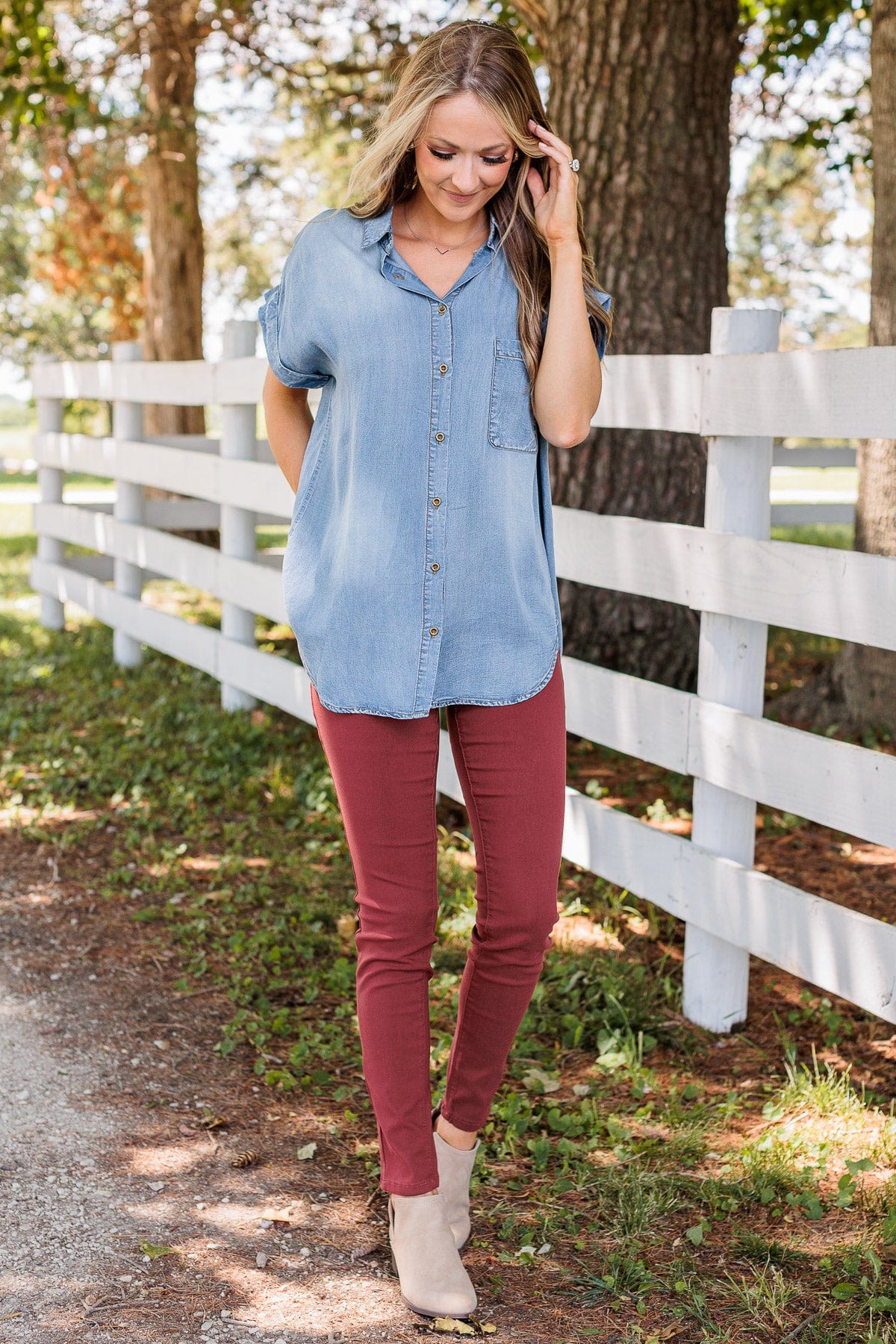 YMI Mid-Rise Jeggings- Delia Wash